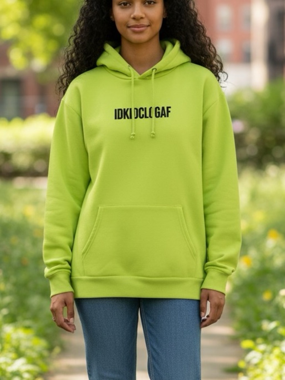 Rue 21 “ IDKIDCIDGAF” Rue21 Bright Lime Sweatshirt 🌻🌻